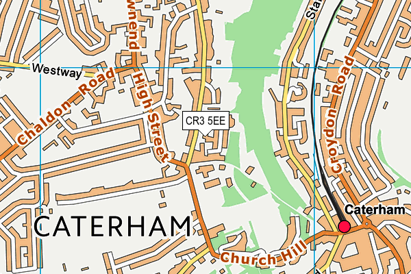 CR3 5EE map - OS VectorMap District (Ordnance Survey)