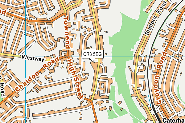 CR3 5EG map - OS VectorMap District (Ordnance Survey)