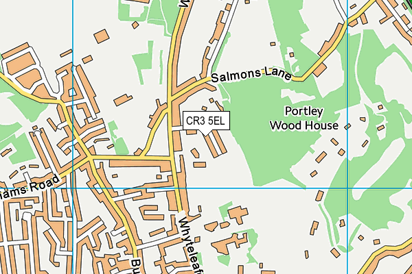 CR3 5EL map - OS VectorMap District (Ordnance Survey)