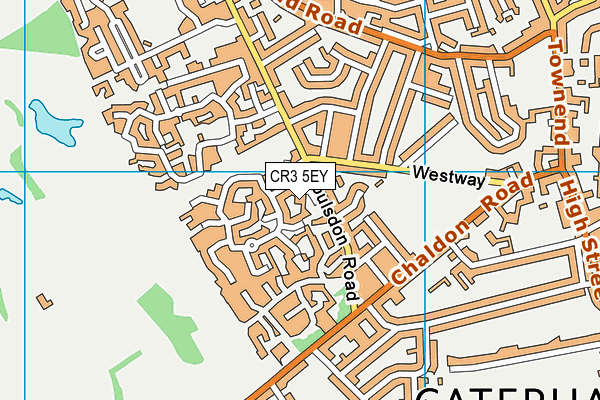 CR3 5EY map - OS VectorMap District (Ordnance Survey)