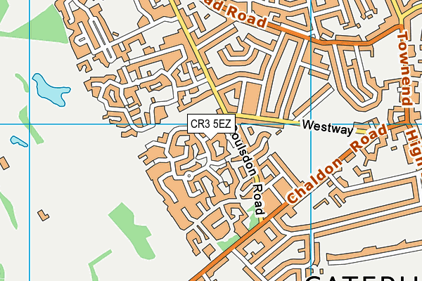 CR3 5EZ map - OS VectorMap District (Ordnance Survey)