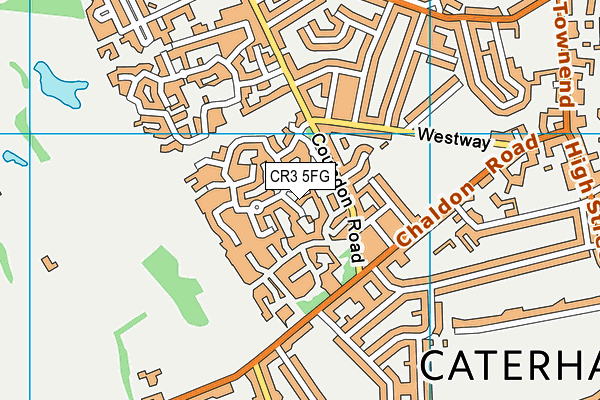 CR3 5FG map - OS VectorMap District (Ordnance Survey)