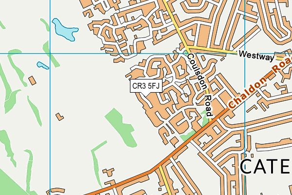CR3 5FJ map - OS VectorMap District (Ordnance Survey)