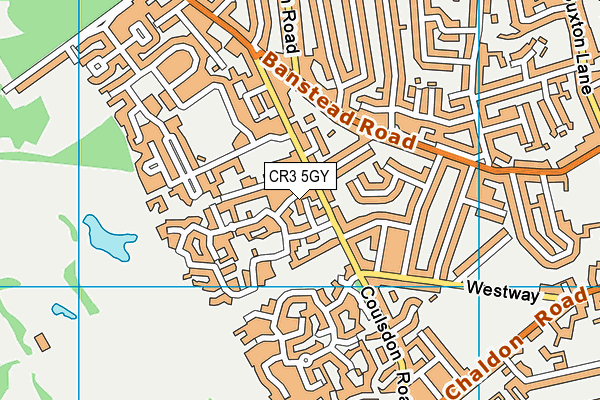 CR3 5GY map - OS VectorMap District (Ordnance Survey)