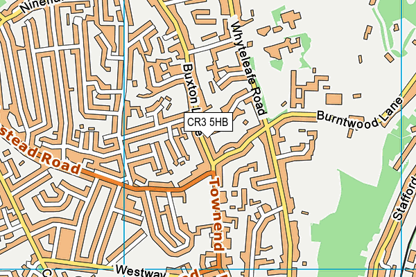 CR3 5HB map - OS VectorMap District (Ordnance Survey)