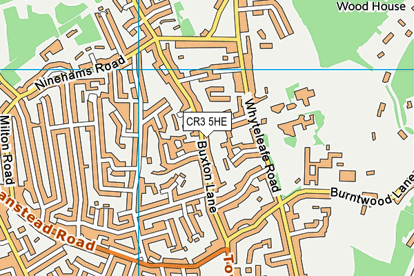 CR3 5HE map - OS VectorMap District (Ordnance Survey)