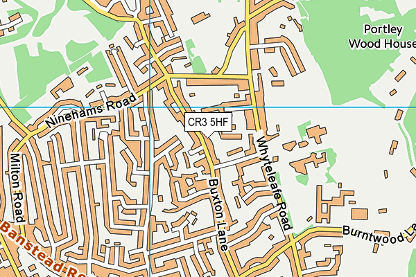 CR3 5HF map - OS VectorMap District (Ordnance Survey)