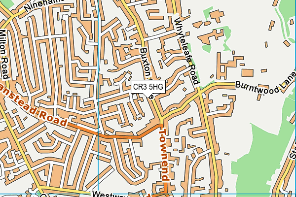 CR3 5HG map - OS VectorMap District (Ordnance Survey)