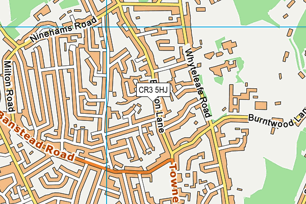 CR3 5HJ map - OS VectorMap District (Ordnance Survey)