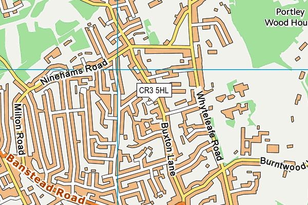 CR3 5HL map - OS VectorMap District (Ordnance Survey)