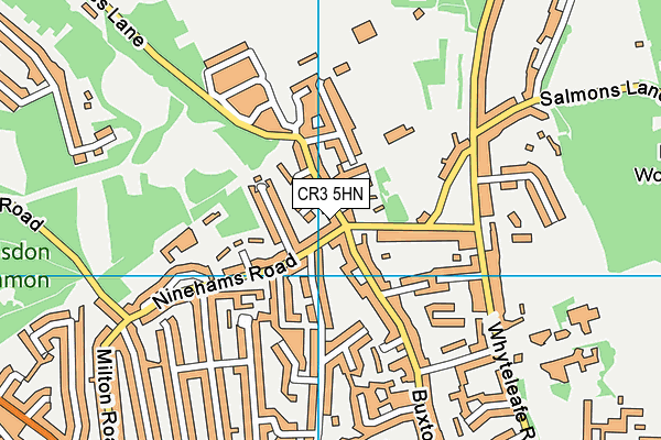 CR3 5HN map - OS VectorMap District (Ordnance Survey)