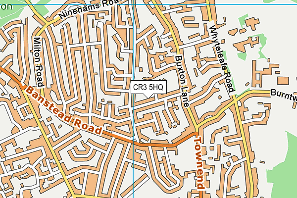 CR3 5HQ map - OS VectorMap District (Ordnance Survey)