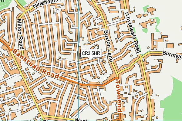 CR3 5HR map - OS VectorMap District (Ordnance Survey)