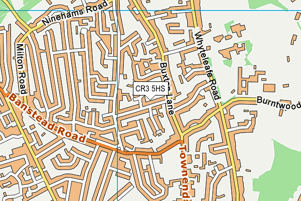 CR3 5HS map - OS VectorMap District (Ordnance Survey)