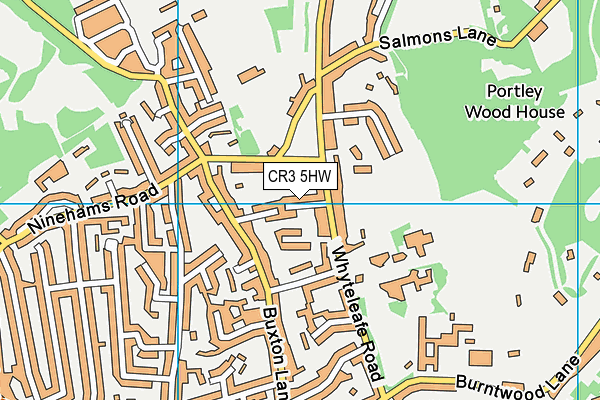 CR3 5HW map - OS VectorMap District (Ordnance Survey)