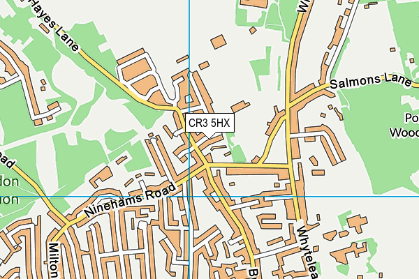 CR3 5HX map - OS VectorMap District (Ordnance Survey)