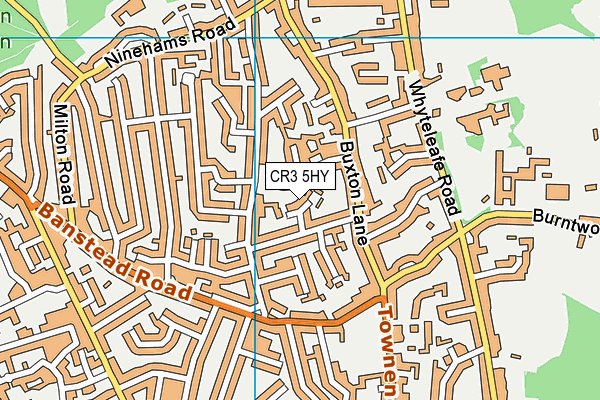 CR3 5HY map - OS VectorMap District (Ordnance Survey)