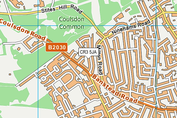 CR3 5JA map - OS VectorMap District (Ordnance Survey)