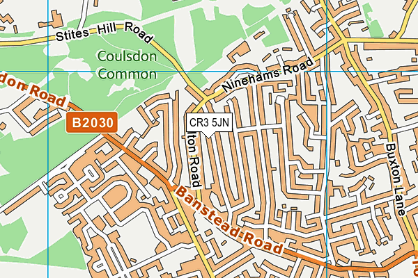 CR3 5JN map - OS VectorMap District (Ordnance Survey)