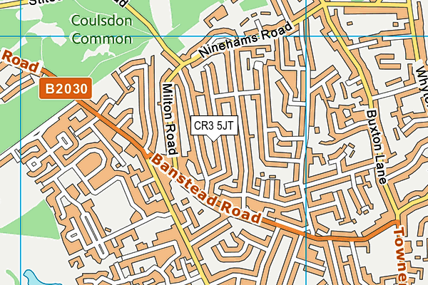 CR3 5JT map - OS VectorMap District (Ordnance Survey)
