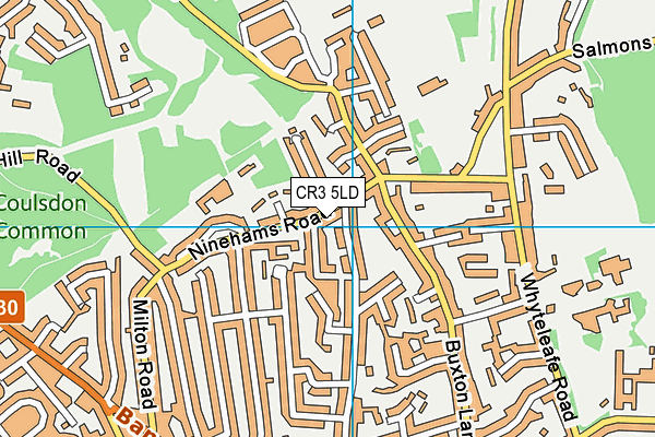 CR3 5LD map - OS VectorMap District (Ordnance Survey)
