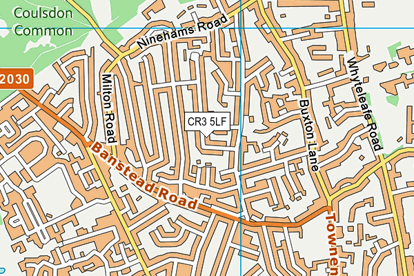 CR3 5LF map - OS VectorMap District (Ordnance Survey)