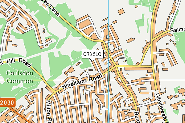 CR3 5LQ map - OS VectorMap District (Ordnance Survey)