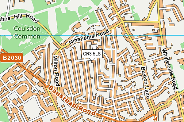 CR3 5LS map - OS VectorMap District (Ordnance Survey)