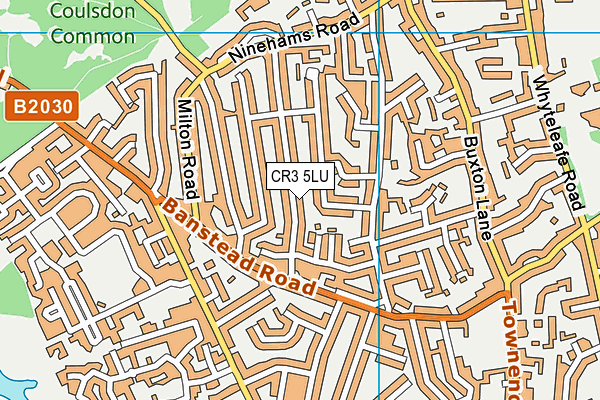 CR3 5LU map - OS VectorMap District (Ordnance Survey)