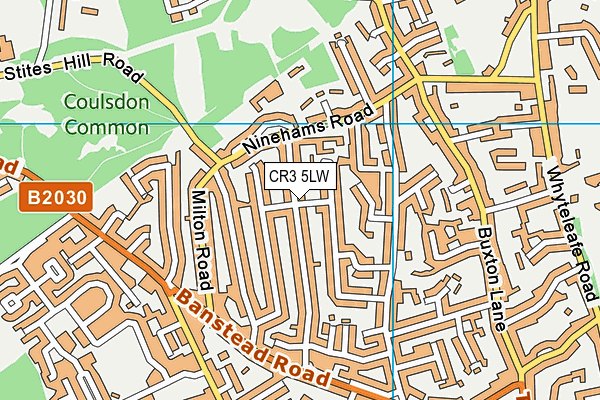 CR3 5LW map - OS VectorMap District (Ordnance Survey)