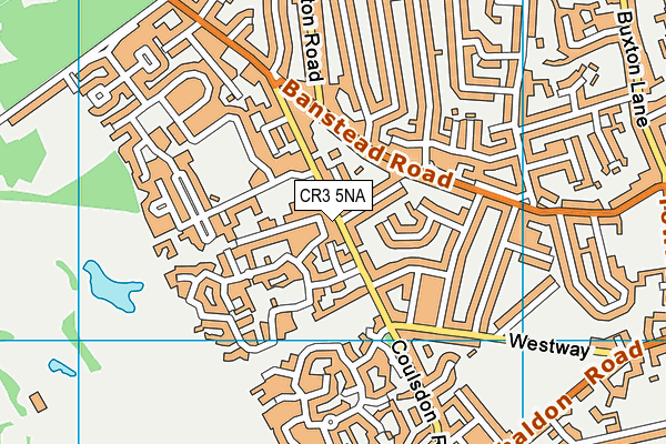 CR3 5NA map - OS VectorMap District (Ordnance Survey)
