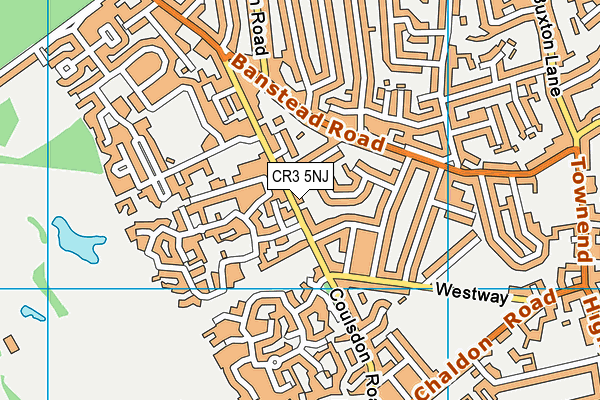 CR3 5NJ map - OS VectorMap District (Ordnance Survey)