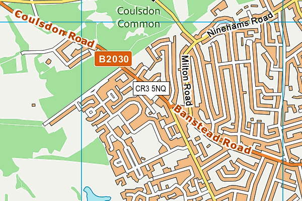 CR3 5NQ map - OS VectorMap District (Ordnance Survey)