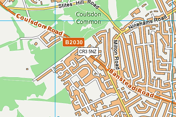 CR3 5NZ map - OS VectorMap District (Ordnance Survey)