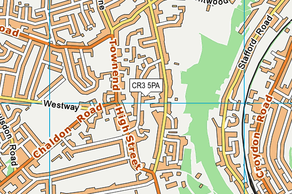 CR3 5PA map - OS VectorMap District (Ordnance Survey)
