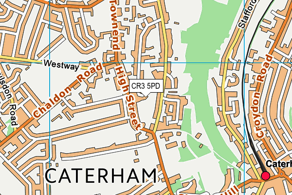 CR3 5PD map - OS VectorMap District (Ordnance Survey)