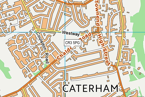 Hillcroft Primary School map (CR3 5PG) - OS VectorMap District (Ordnance Survey)