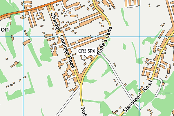 CR3 5PX map - OS VectorMap District (Ordnance Survey)