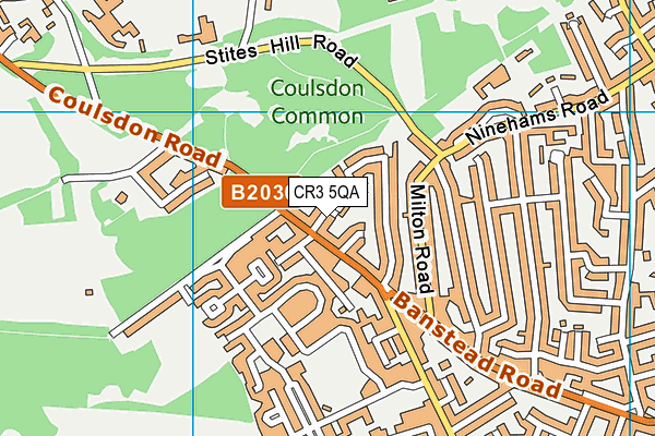 CR3 5QA map - OS VectorMap District (Ordnance Survey)