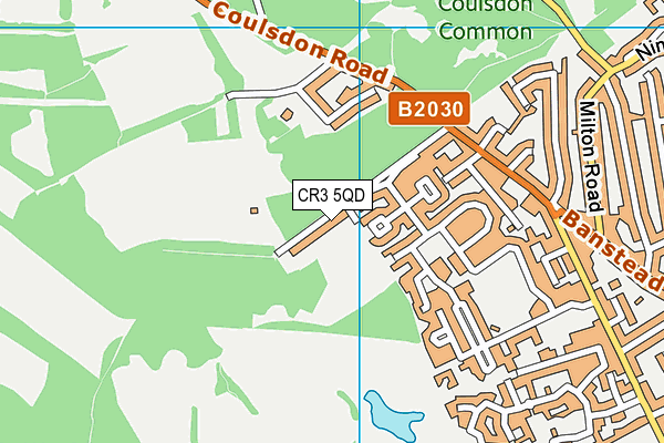 CR3 5QD map - OS VectorMap District (Ordnance Survey)