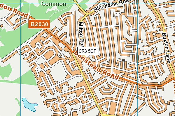 CR3 5QF map - OS VectorMap District (Ordnance Survey)