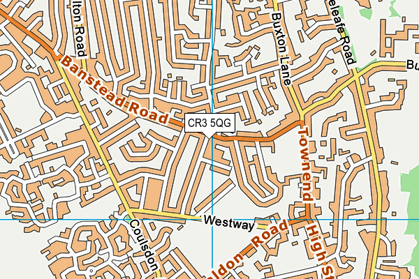CR3 5QG map - OS VectorMap District (Ordnance Survey)