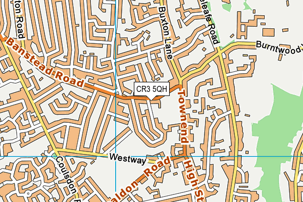 CR3 5QH map - OS VectorMap District (Ordnance Survey)