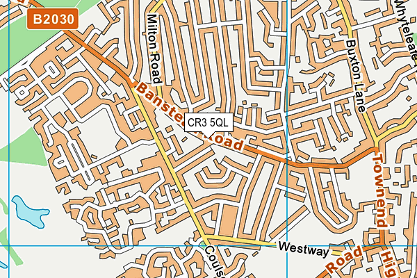 CR3 5QL map - OS VectorMap District (Ordnance Survey)