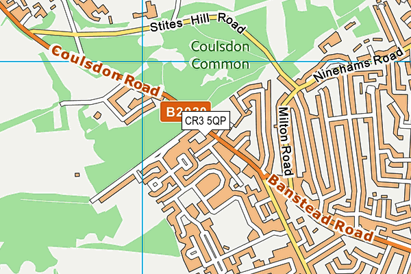 CR3 5QP map - OS VectorMap District (Ordnance Survey)