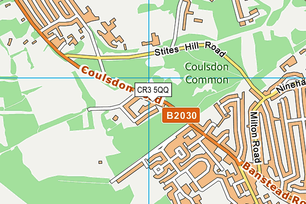 CR3 5QQ map - OS VectorMap District (Ordnance Survey)