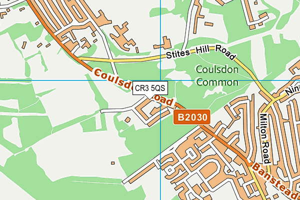 Coulsdon Common map (CR3 5QS) - OS VectorMap District (Ordnance Survey)