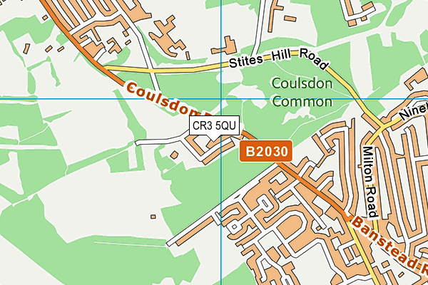 CR3 5QU map - OS VectorMap District (Ordnance Survey)