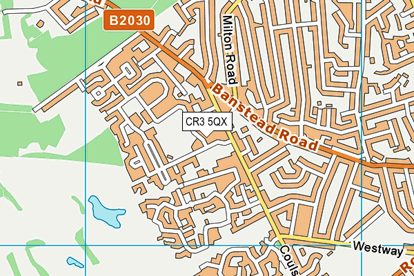 CR3 5QX map - OS VectorMap District (Ordnance Survey)