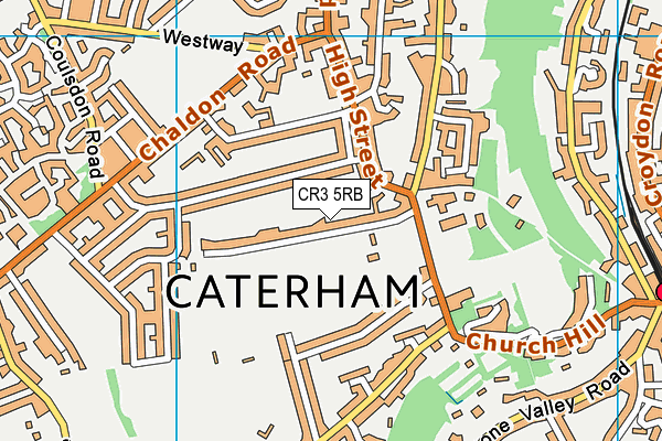 Queens Park Pavilion (Caterham)  map (CR3 5RB) - OS VectorMap District (Ordnance Survey)